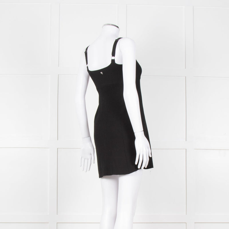 Twinset Black Knit Knot Front Open Sleeveless Top