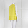 Rosso35 Lime Green Sleeveless Shirt with Peplum