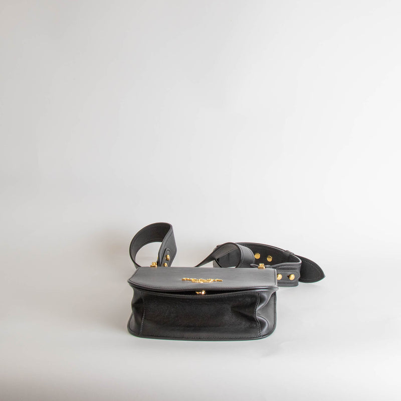 Prada Black Pionnere Saddle Bag