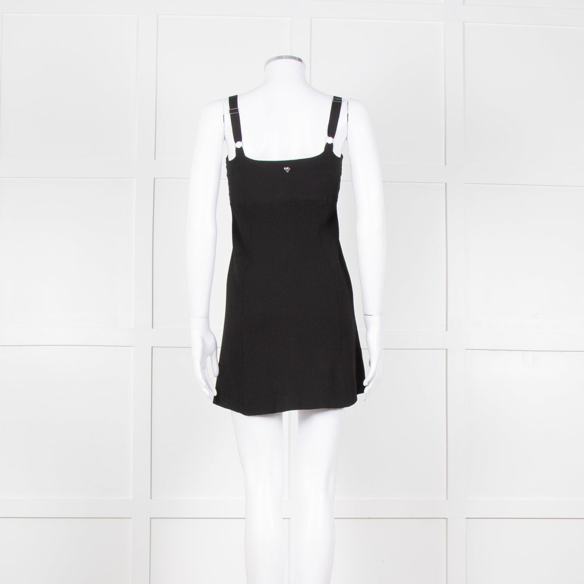 Twinset Black Knit Knot Front Open Sleeveless Top