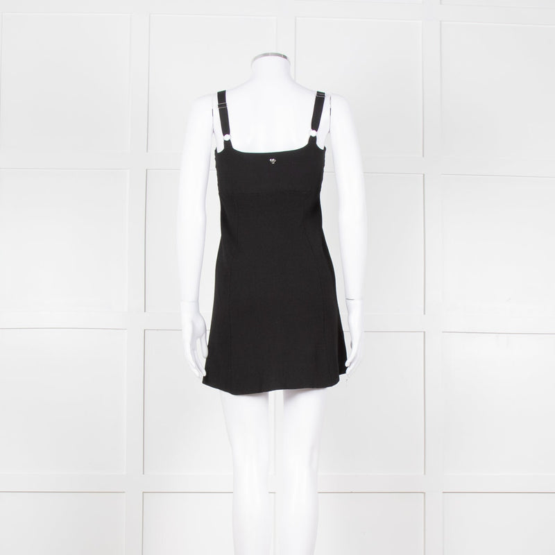 Twinset Black Knit Knot Front Open Sleeveless Top