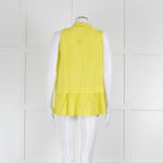 Rosso35 Lime Green Sleeveless Shirt with Peplum