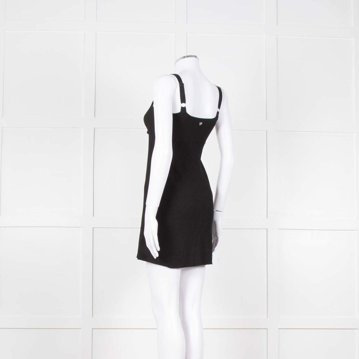 Twinset Black Knit Knot Front Open Sleeveless Top