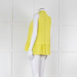 Rosso35 Lime Green Sleeveless Shirt with Peplum