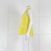 Rosso35 Lime Green Sleeveless Shirt with Peplum