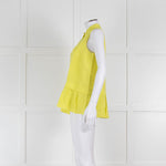 Rosso35 Lime Green Sleeveless Shirt with Peplum