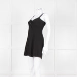 Twinset Black Knit Knot Front Open Sleeveless Top