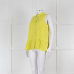 Rosso35 Lime Green Sleeveless Shirt with Peplum