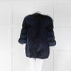 BY Bonnie Young Blue and Black Fox Fur Coat