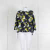 Odeeh Navy, Green and White Floral Off The Shoulder Top