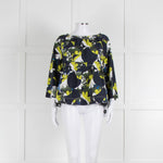 Odeeh Navy, Green and White Floral Off The Shoulder Top