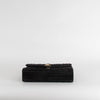 Saint Laurent Black Suede Quilted Envelope Crossbody