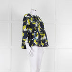 Odeeh Navy, Green and White Floral Off The Shoulder Top