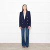 Ralph Lauren Navy Cashmere  Gold Button Blazer Jacket