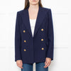 Ralph Lauren Navy Cashmere  Gold Button Blazer Jacket