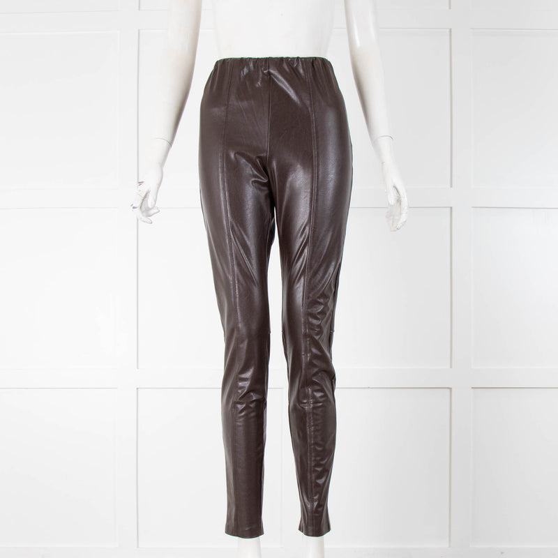 Goldhawk Brown Faux Leather Leggings
