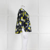 Odeeh Navy, Green and White Floral Off The Shoulder Top