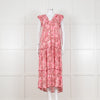 Poupette St Barth Pink Floral Print Tiered Dress