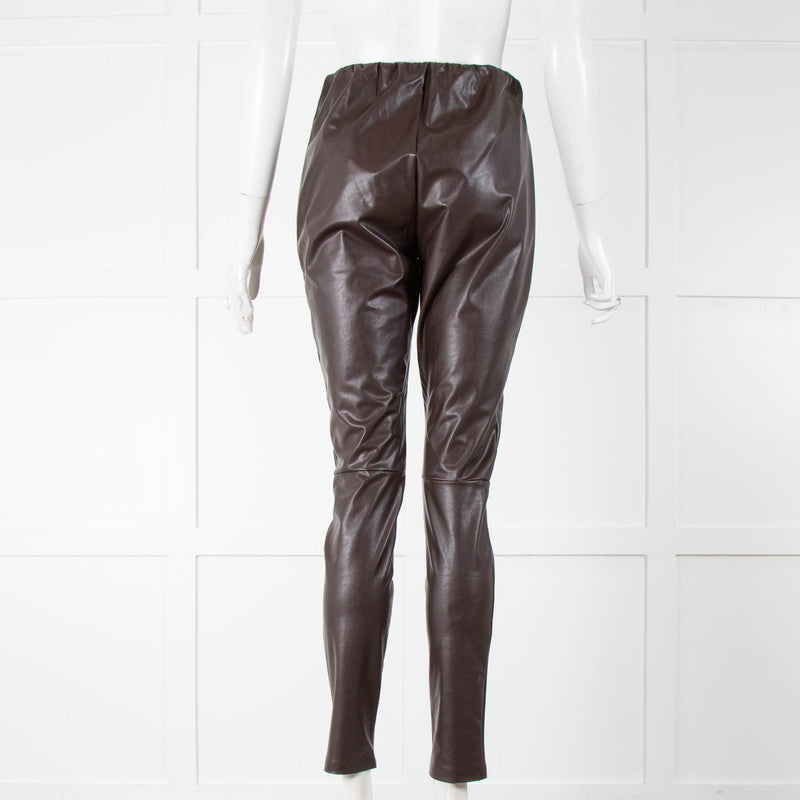 Goldhawk Brown Faux Leather Leggings