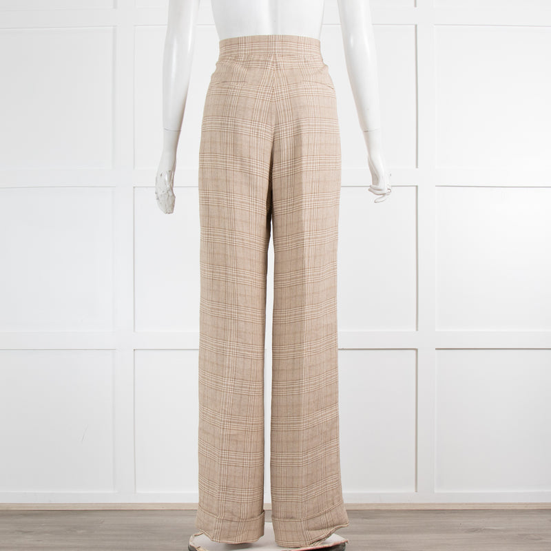 Nili Lotan Brown Cotton Twill Trousers