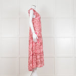 Poupette St Barth Pink Floral Print Tiered Dress