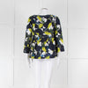 Odeeh Navy, Green and White Floral Off The Shoulder Top
