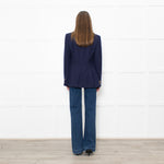 Ralph Lauren Navy Cashmere  Gold Button Blazer Jacket
