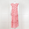 Poupette St Barth Pink Floral Print Tiered Dress