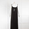 Mes Demoiselles Black Maxi Smock Dress with Small Metallic Studs