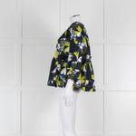 Odeeh Navy, Green and White Floral Off The Shoulder Top