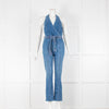 Mother Denim Blue Halterneck Jumpsuit