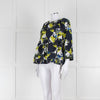 Odeeh Navy, Green and White Floral Off The Shoulder Top