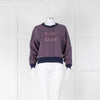 Bella Freud Pink and Blue Stripe 'Baby Blue' Jumper