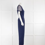Michael Kors Navy Jumpsuit with Crochet Lace Top