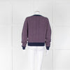 Bella Freud Pink and Blue Stripe 'Baby Blue' Jumper