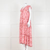 Poupette St Barth Pink Floral Print Tiered Dress