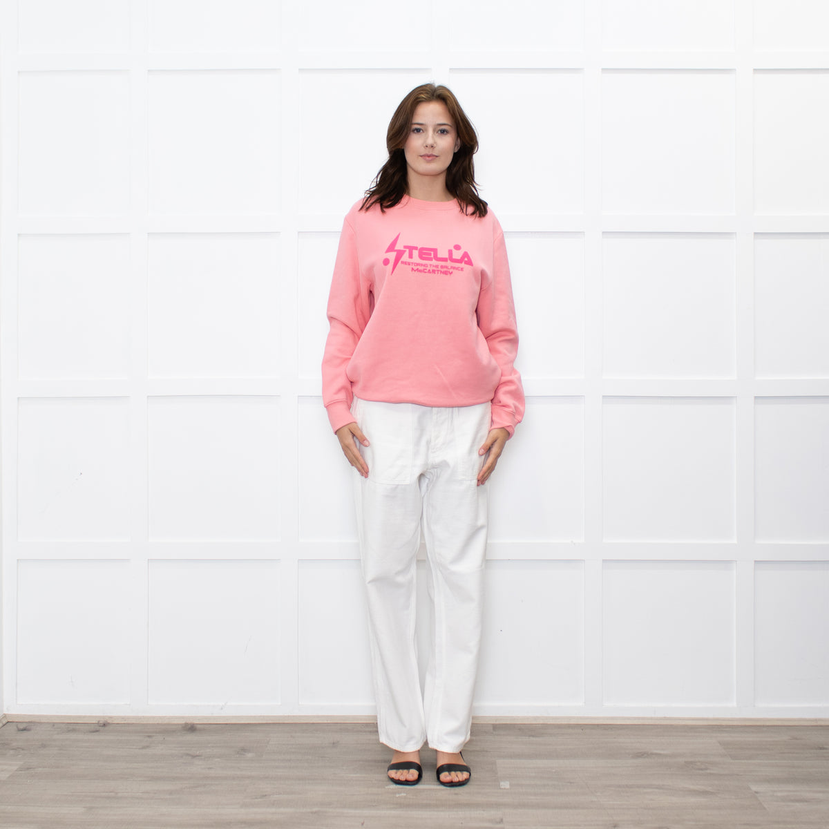 Stella McCartney Salmon Slogan Sweatshirt