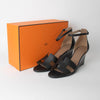 Hermes Black Legend Wedge Sandal