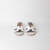 Hermes Oasis White Nude Block Heel Sandals