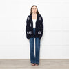 Sergio Tacchini Navy Cucire Logo Printed Cardigan