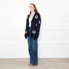 Sergio Tacchini Navy Cucire Logo Printed Cardigan