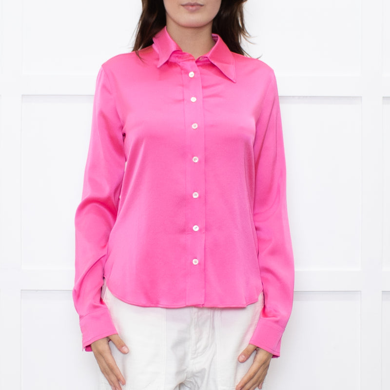 Serena Bute Lipstick Pink Satin Shirt