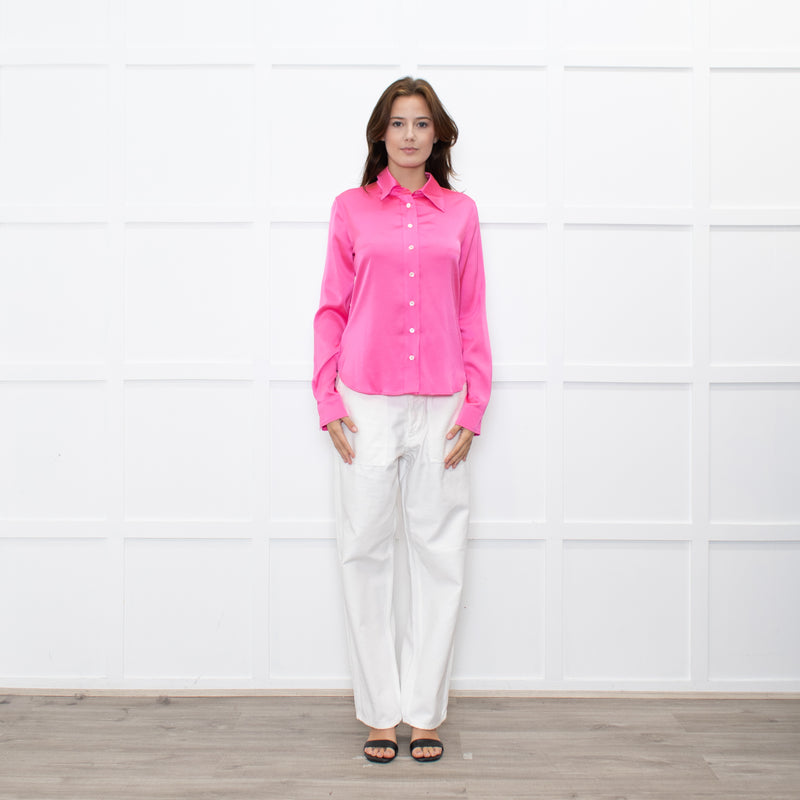 Serena Bute Lipstick Pink Satin Shirt