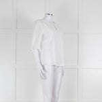 Strenesse White Cotton Wide Sleeve Tunic Top