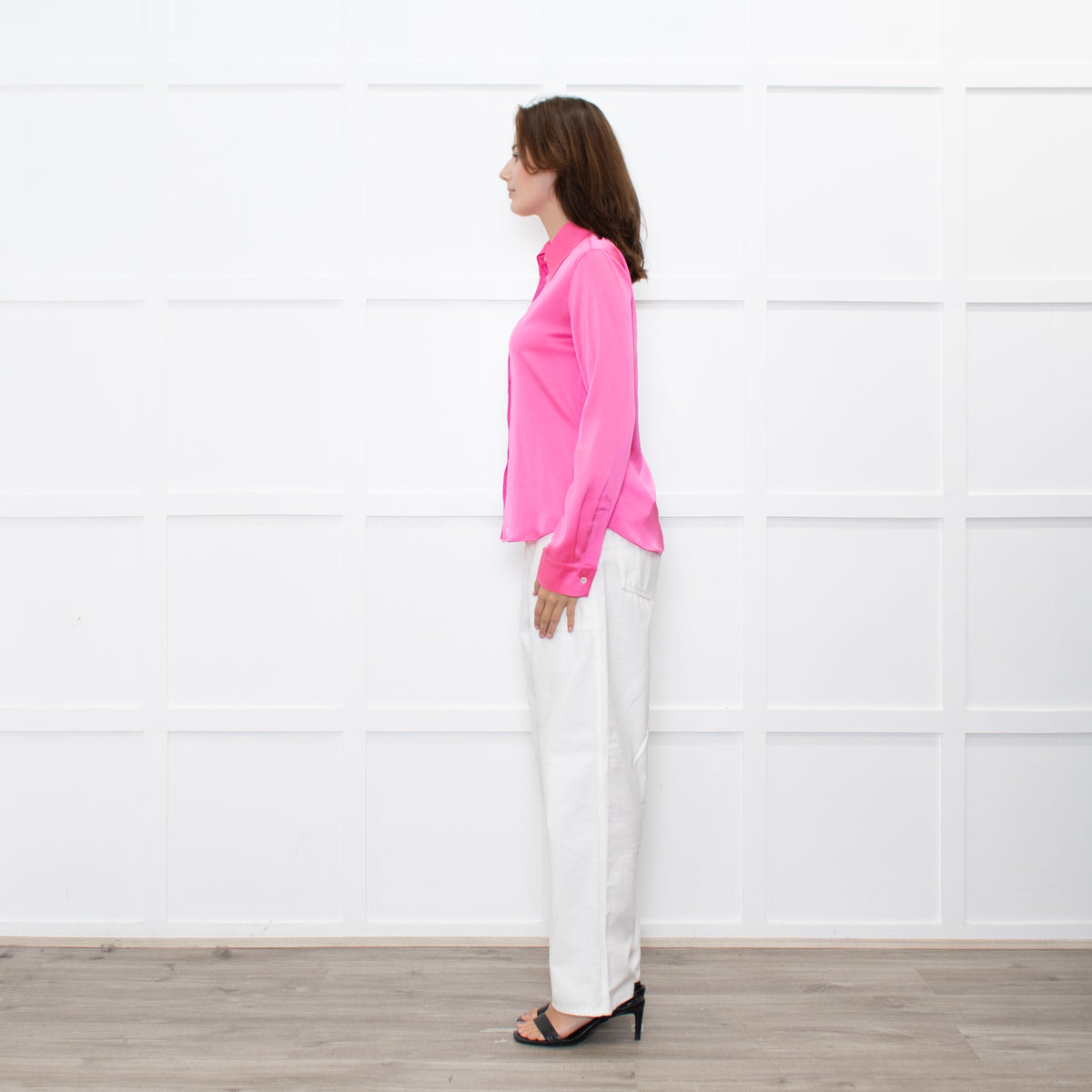 Serena Bute Lipstick Pink Satin Shirt