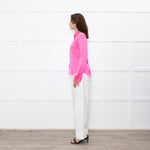 Serena Bute Lipstick Pink Satin Shirt