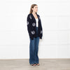 Sergio Tacchini Navy Cucire Logo Printed Cardigan