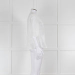 Strenesse White Cotton Wide Sleeve Tunic Top