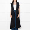 Harris Wharf London Black Cotton Sleeveless Wool Coat