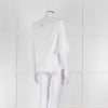 Strenesse White Cotton Wide Sleeve Tunic Top